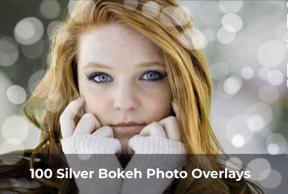 100+_Silver_Bokeh_Photo_Overlays
