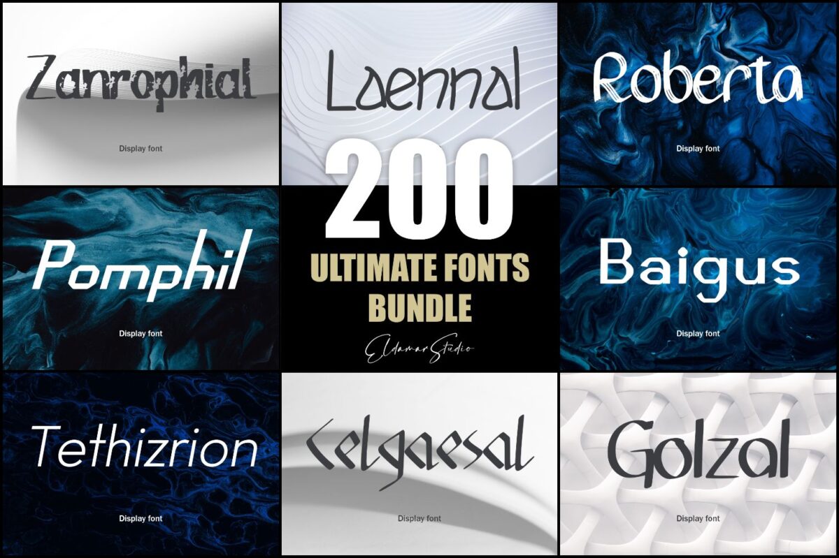 200_Ultimate_Fonts_Bundle