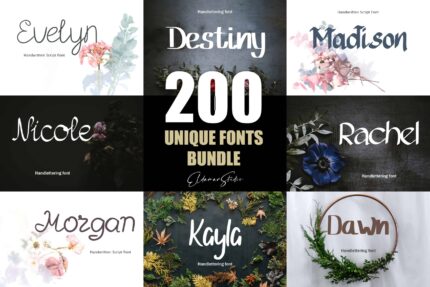 200_Unique_Fonts_Bundle