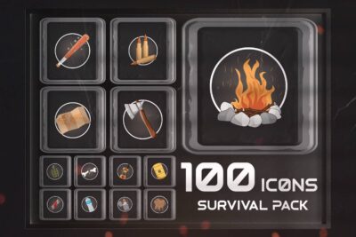 100 Survival Icons Pack