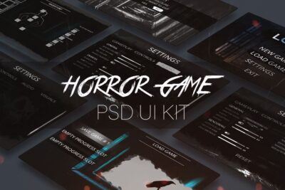 Horror Game PSD UI Kit