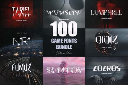 100 Game Fonts Pack - Main Image